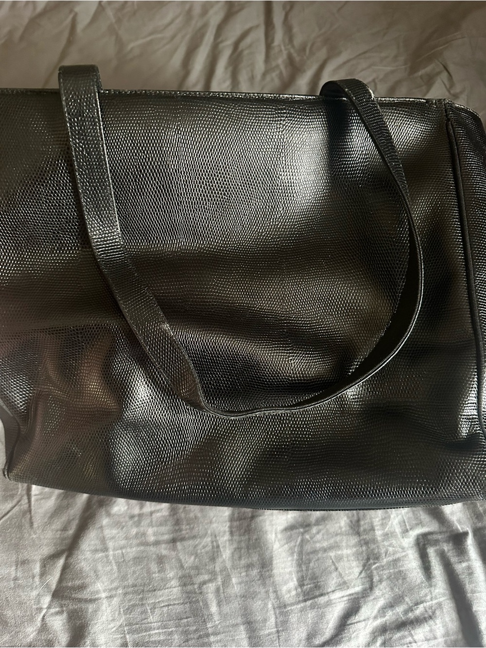 Salvatore Ferragamo Black Leather Tote with Gold Logo Accent - Picture 8 of 11